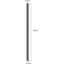 LED wall light, dimmable, modern black, 100cm
