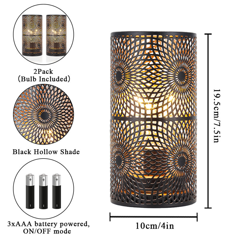 Lampe de table sans fil, Noir