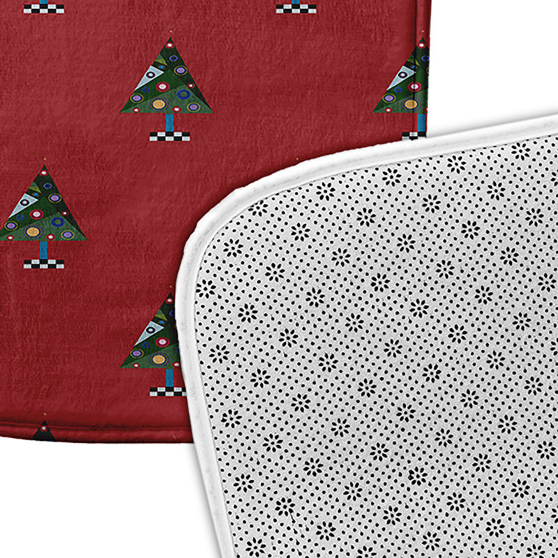 Napperon Crazy Christmas, Rouge foncé