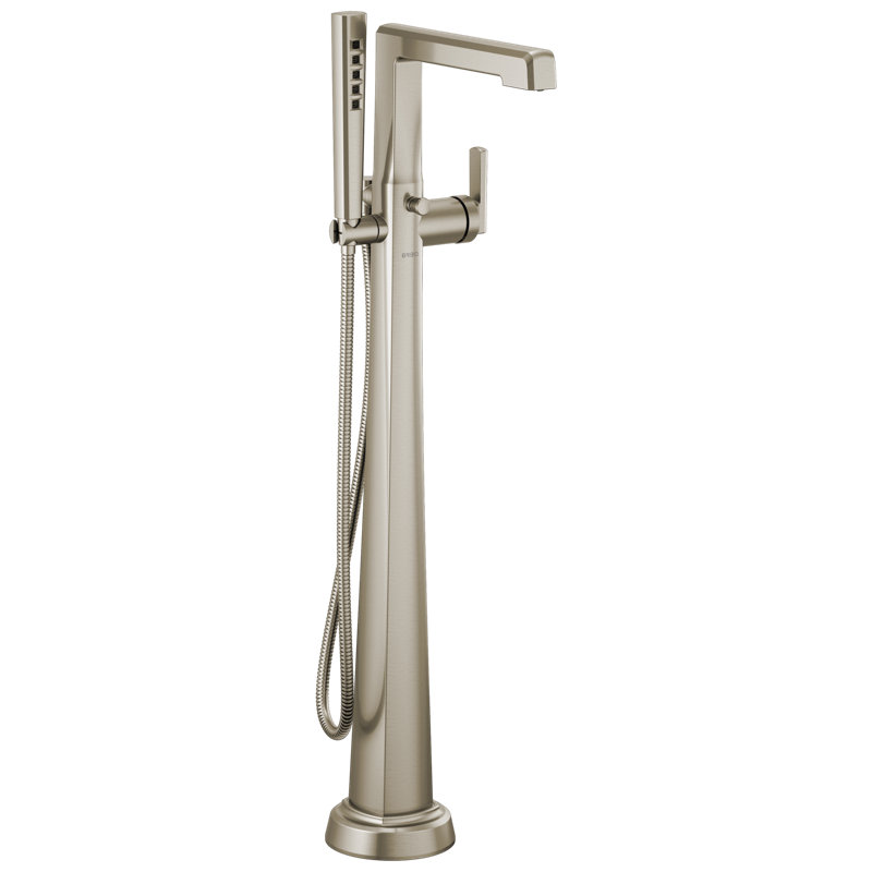 Levoir® Single-Handle Floor Mount Tub Filler, Luxe Nickel