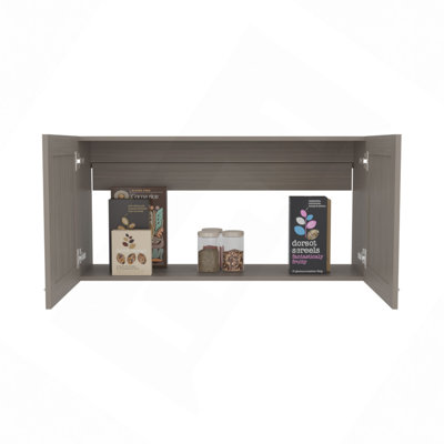 Wall Cabinet, Double Door, Wide, One Shelf, Kitchen, Storage Cabinet