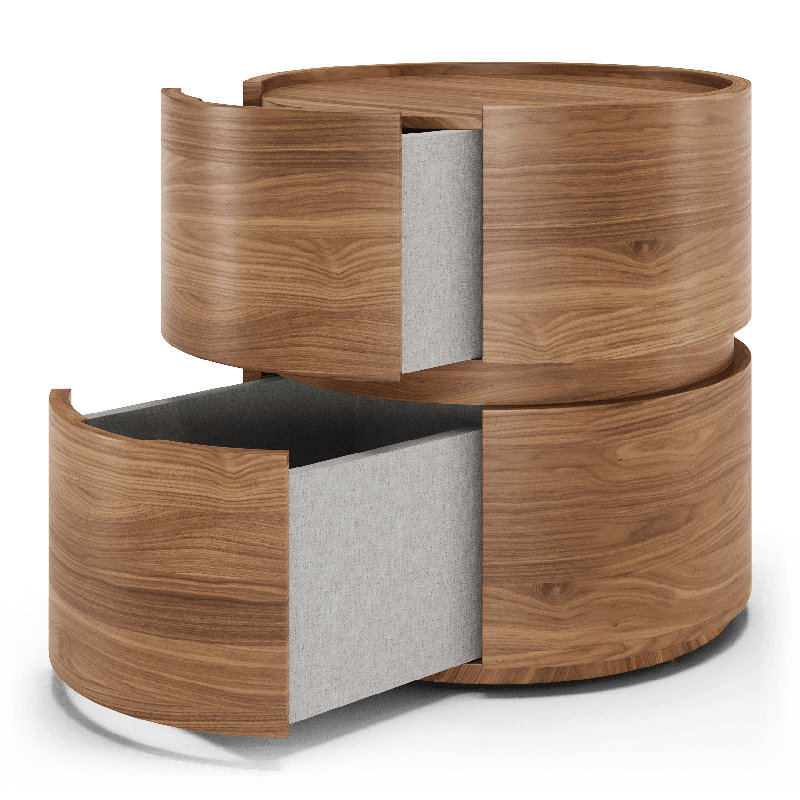 Kawita Nightstand in Wenge, Brown