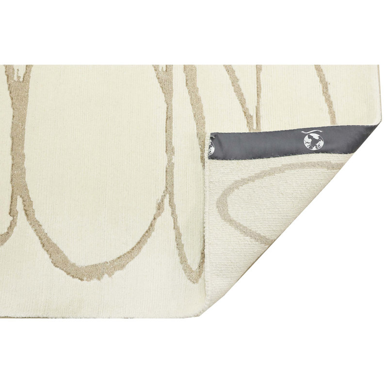 Hand Knotted Abstract Area Rug, Rectangle 8' x 10'