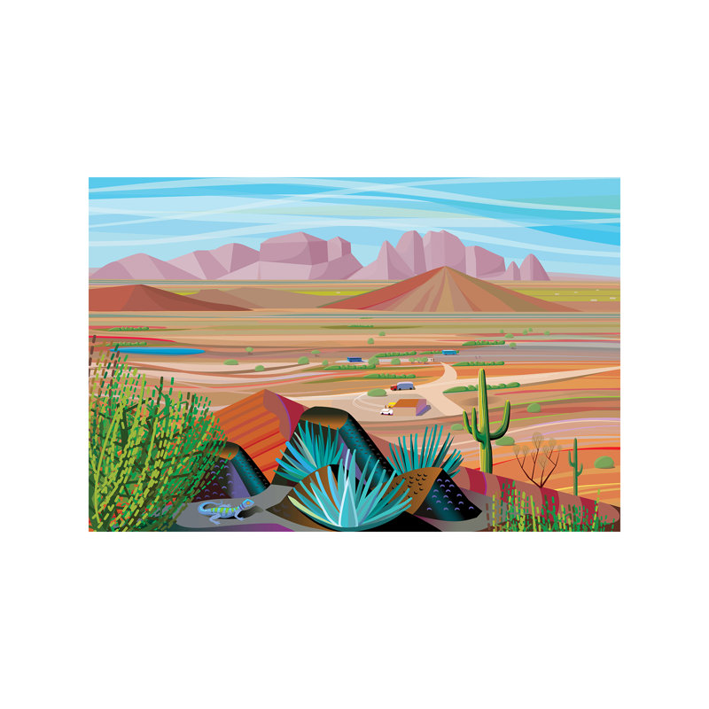 West Of Phoenix by Charles Harker - Wrapped Canvas Painting, 66.04 cm H x 45.72 cm W x 3.175 cm D