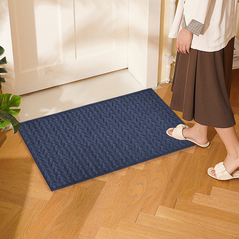 Sharada Non-Slip Doormat, Blue
