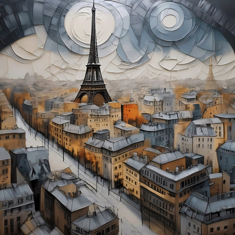 Tour Eiffel, H 24 po x l 24 po