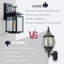 Matte Black 15cm H Outdoor Sconce
