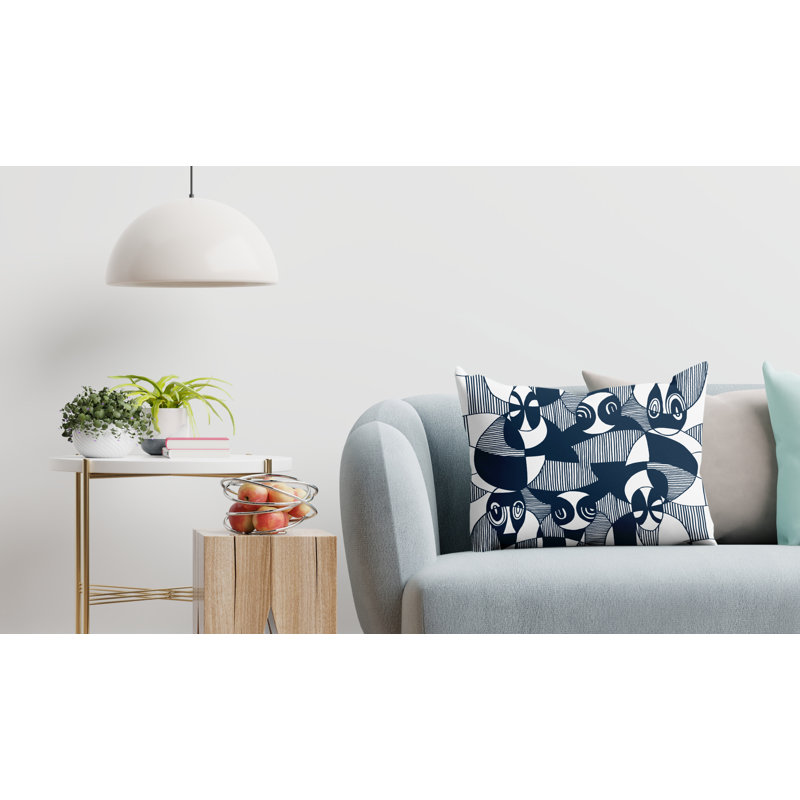 Housse de coussin d'extérieur et insert, Bleu marine