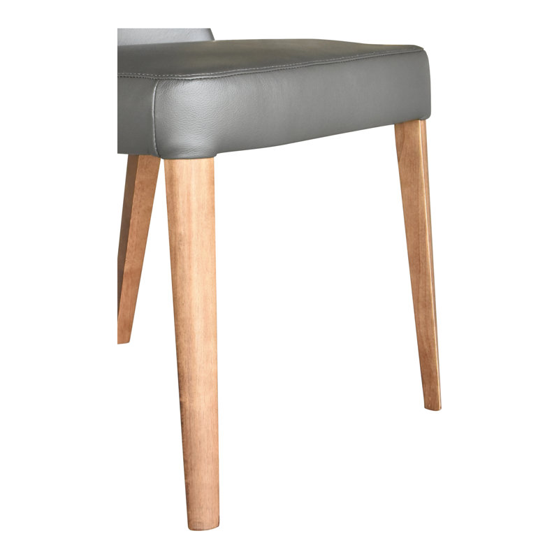 Lucero Leather Dining Chair, Light Gray
