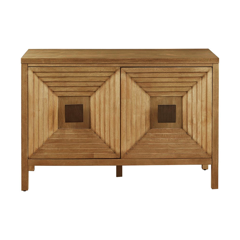 Armoire d'appoint 2 portes avec tablettes réglables - Idéal pour les tablettes d'organisation à la maison, aspect contemporain, 47,5 po de long, espace de rangement spacieux, matériau en bois massif, café foncé, fini