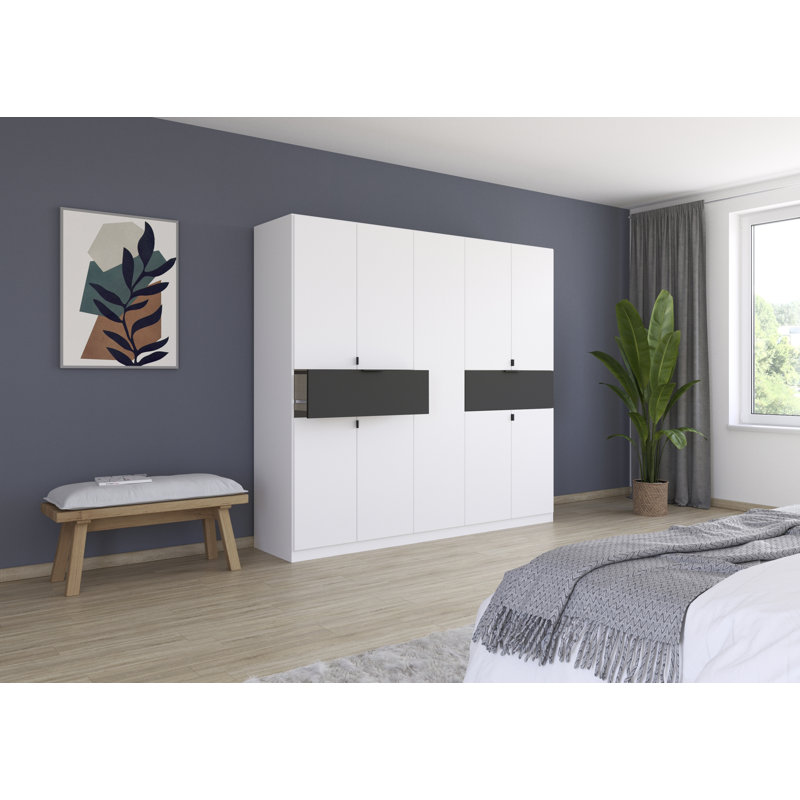 Tivareo 6 Hinged Door Wardrobe available in many colour combinations 2 Drawer INCL. Delivery and Assembly