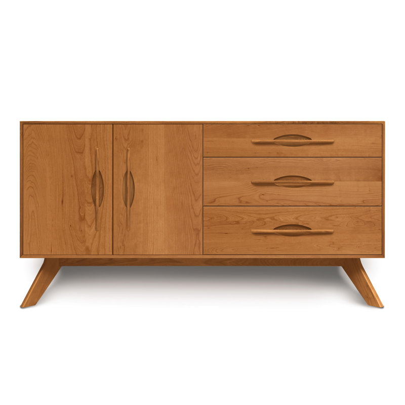 Audrey 66.13'' W Solid Wood Sideboard, Natural Cherry