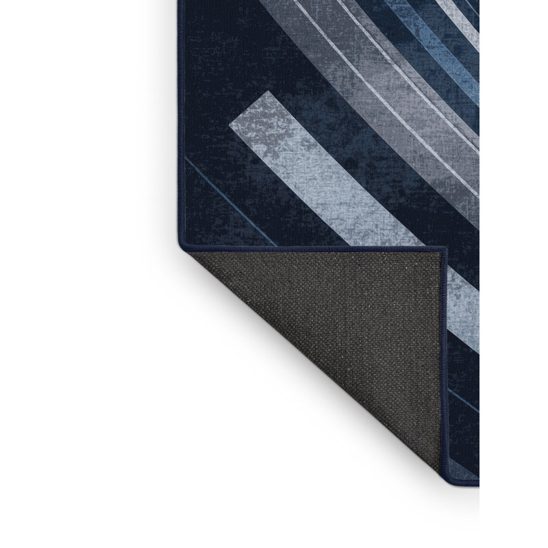Tapis gris moelleux et moelleux à volants et à volants Eita Wingsuit, 7 x 9