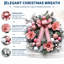 Couronne de magnolia préilluminée de 61 cm (24 po), 20 lumières DEL avec minuterie