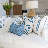 Crochet Blue Lumbar Cushion 35 X 53Cm