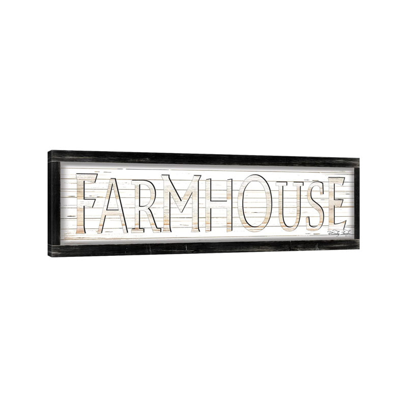 White Farmhouse by Cindy Jacobs - Wrapped Canvas Panoramic Print, 30.48 cm H x 91.44 cm W x 1.91 cm D