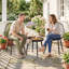 Outsunny 3-Piece Outdoor Bistro Set with 2 Chairs and Round Table Black