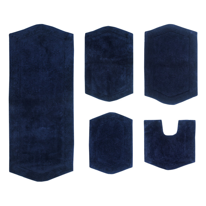 Tapis pour salle de bain Morissette, Marine