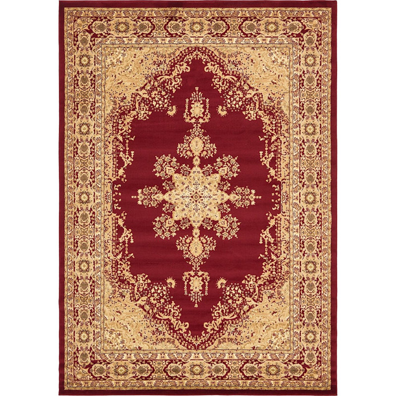 Tapis oriental rouge Gangemi, Rectangle 3 pi 3 po x 5 pi 3 po