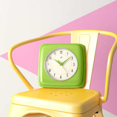 Orrwell Square Plastic Wall Clock 9.25 Inches