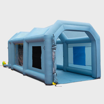 Inflatable Paint Booth, 20X10x8ft Inflatable Spray Booth, High Powerful 480W+750W Blowers Spray Booth Tent, Car Paint Tent Air Filter System For Car Parking Tent Workstation Motorcycle Garage