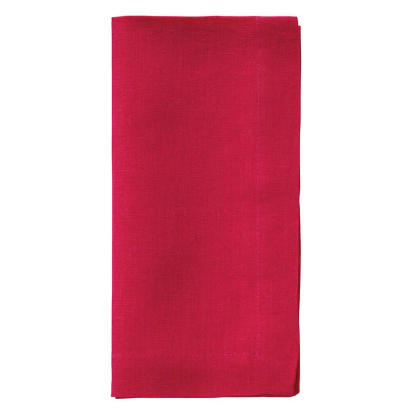 Riviera Linen Square Napkin, Magenta
