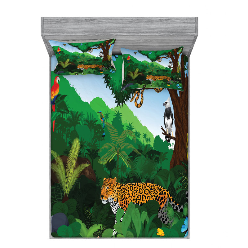 Microfiber Sheet Set, Queen Sheet Set with Fitted Sheet