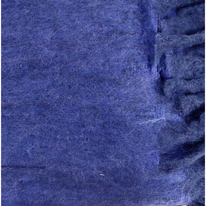 Jeté 100% laine Hidalgo, Bleu, 2.9