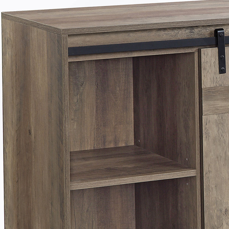 Support stable pour meuble télé à finition délavée, conception multifonctionnelle