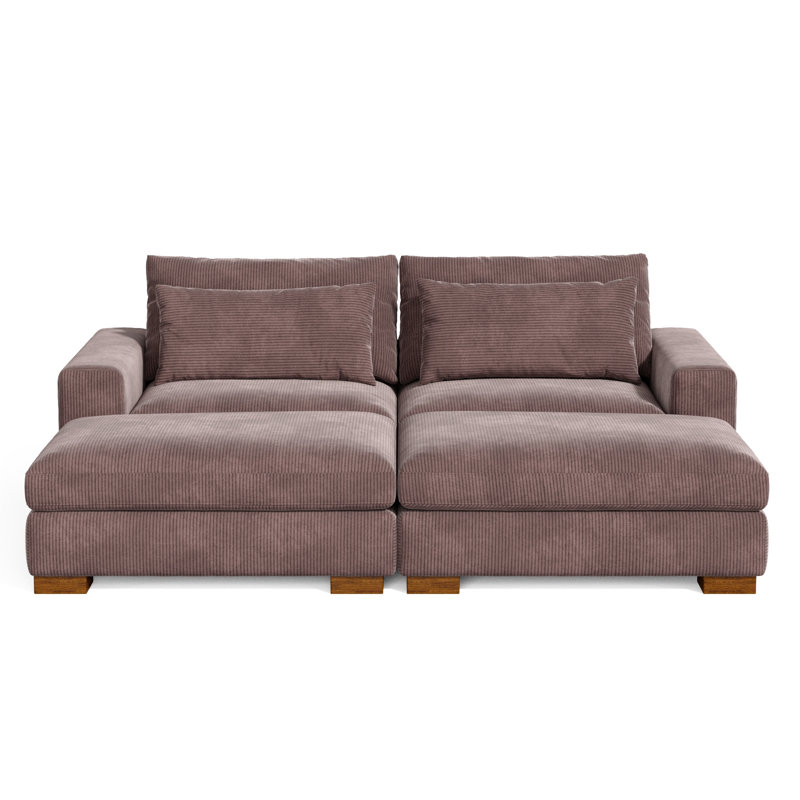 Kingswood 89'' Recessed Arms, Chocolate