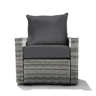 Camel Wicker Outdoor Lounge Chair