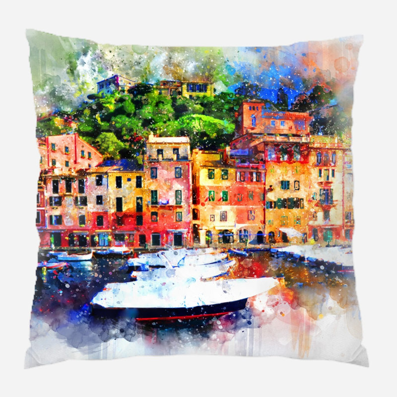 Coussin décoratif home Mckelvey, Microsuède, Intérieur