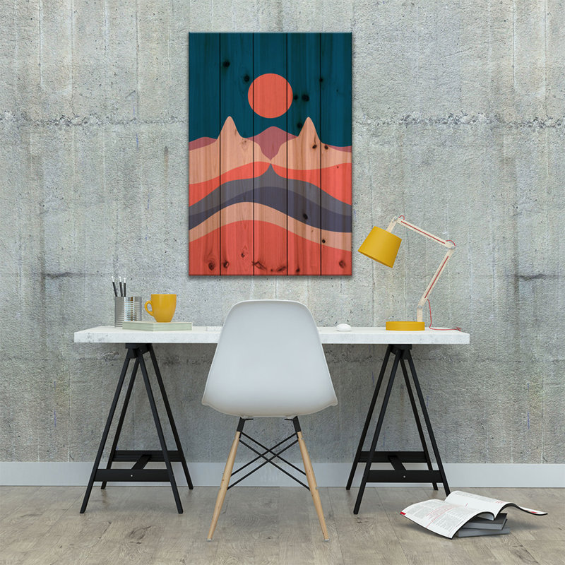 Paysage de chat par Lim Heng Swee - impression sur bois sans cadre, L 18 po x H 26 po