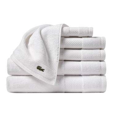 Lacoste, Bath, 2 Lacoste Navy Blue Bath Towel 0 Cotton 30 X 52 Big  Crocodile Logo