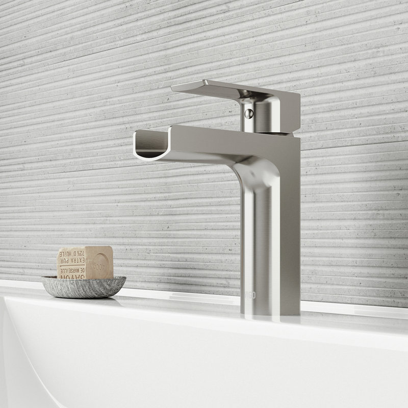 Ileana 7" H Single Handle Single Hole Bathroom Faucet, Brushed Nickel