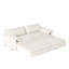 Canapé-lit gigogne Queen de 168 cm, velours, rangement latéral, 3 en 1-1404376047