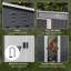 Brynlea 6.5 x 4FT Metal Garden Shed Waterproof-72839697