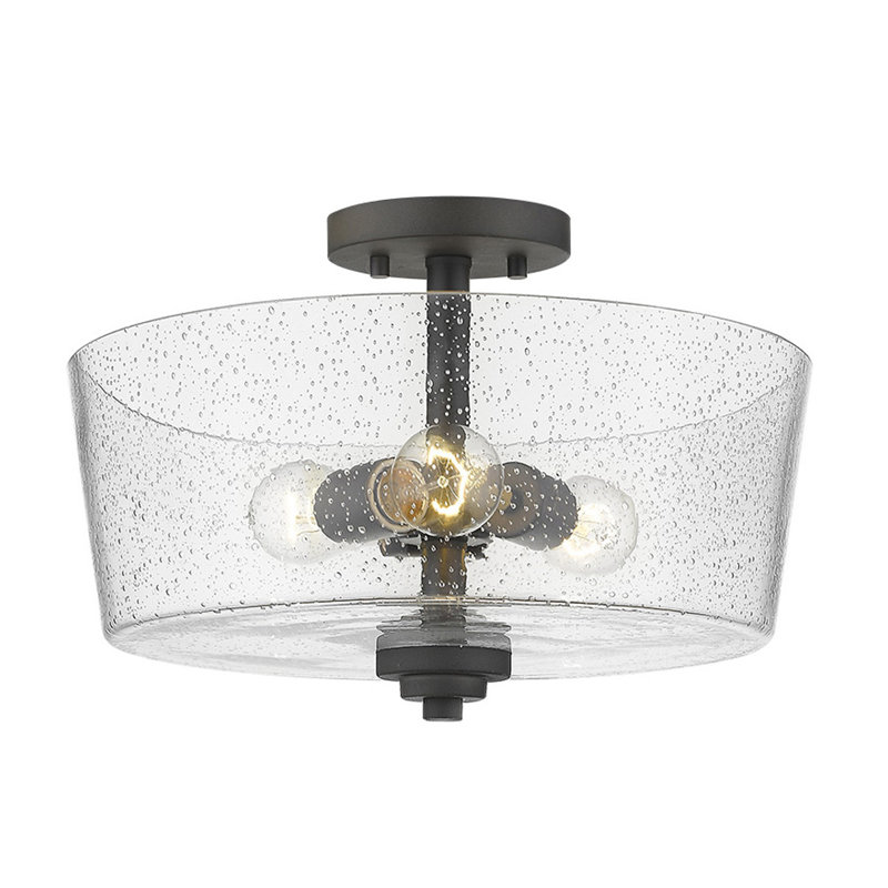 Pataskala Glass Semi Flush Mount, Oil-Rubbed Bronze