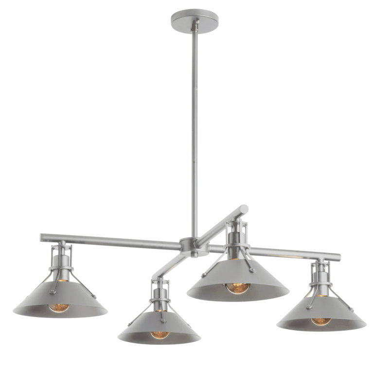 Henry 4 - Bulb 8.2" H Outdoor Chandelier, Coastal Burnished Steel
