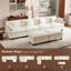 Canapé modulaire modulaire en U en chenille de 146,5 po avec deux repose-pieds George-1516087028