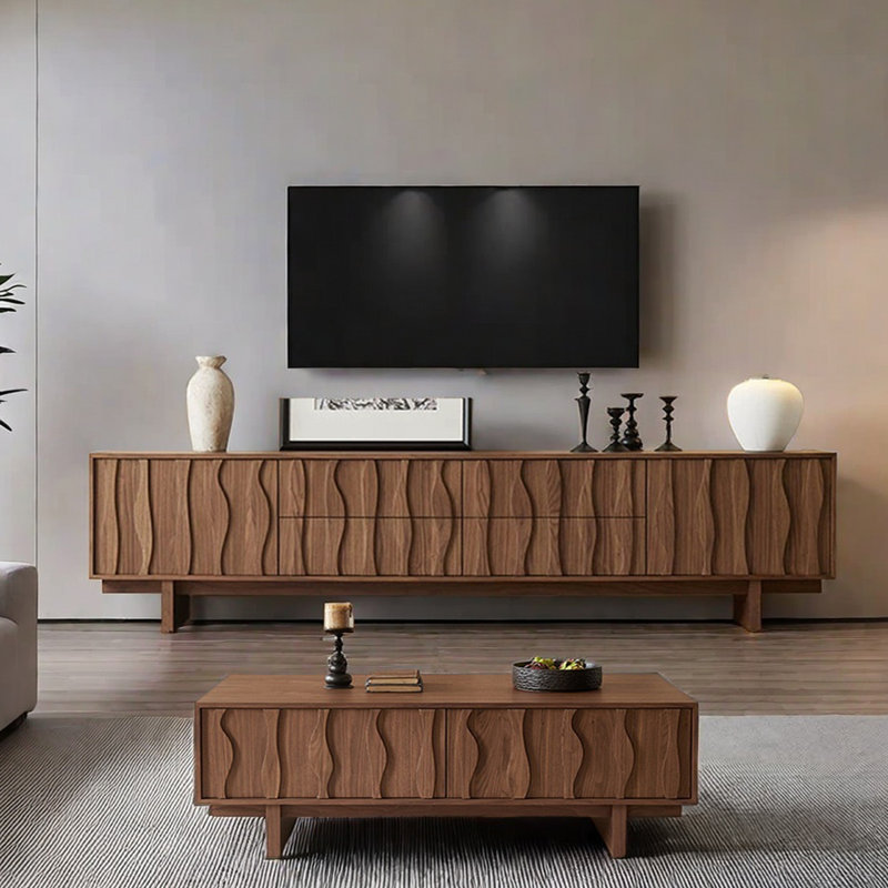 Retro Style TV Stand and Coffee Table Set