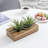 Artificial Green Grass Plants in Wood Planter