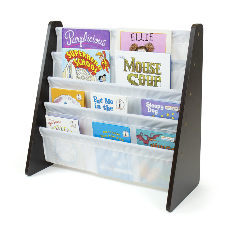 161.29cm H X 154.84cm W Kids Book Display, Espresso/White