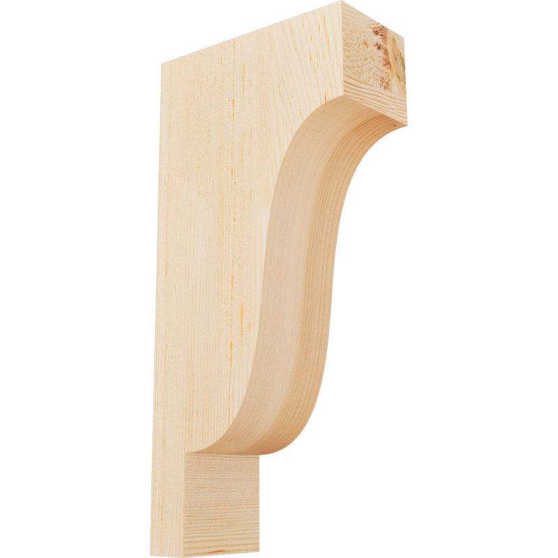 Newport Corbel, H 16 po x l 3,5 po x P 8 po, Sapin de Douglas, Lisse