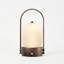 Lampe de table Kana avec abat-jour en verre nervuré, lumière ambiante chaude, finition bronze, lampe décorative moderne-1300072267