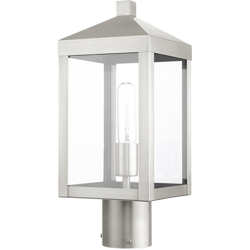 Clarese Transparent Lantern Head, Brushed Nickel