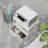 3-Tier Printer Stand With Charging Station, USB Port, Adjustable Open Shelves, And Fabric Drawers For Home Office Organization
