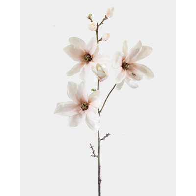 Branche de magnolia rose poudré 35 po