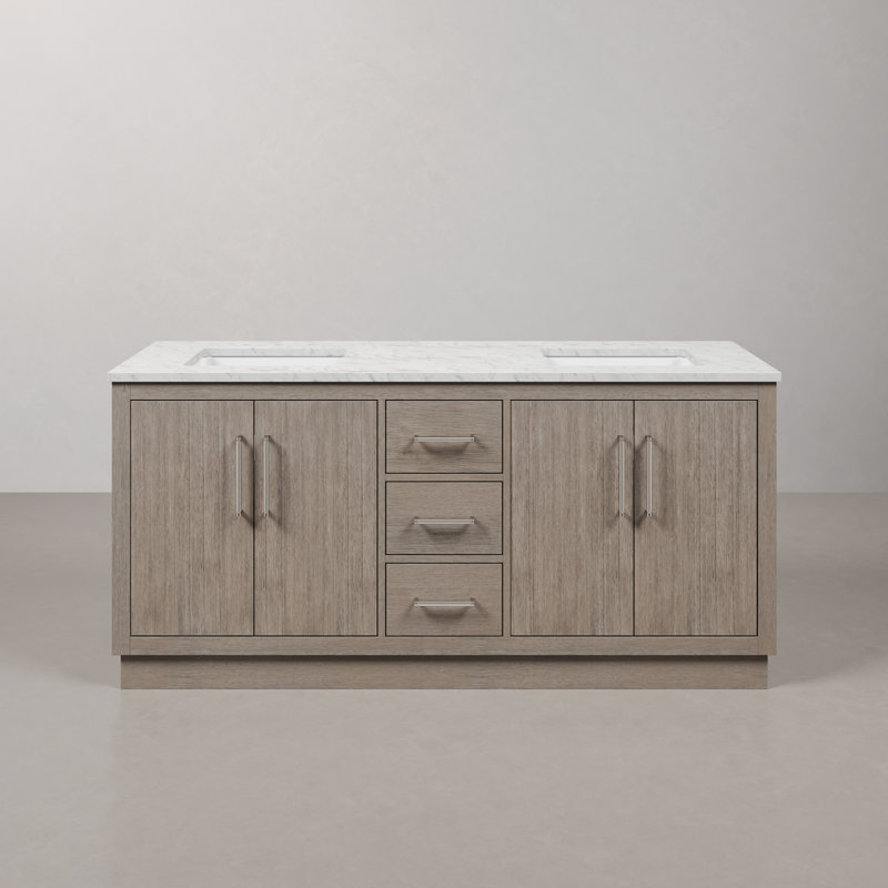 Hugo 72'' W Double Vanity, Chrome