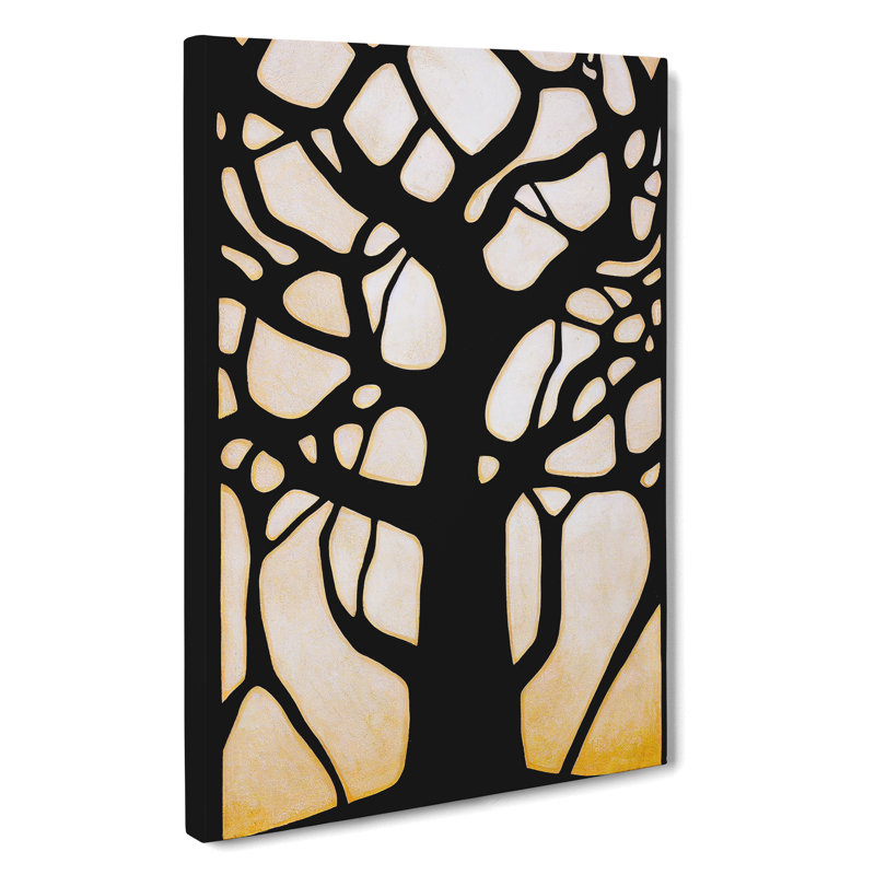Silhouette Of A Tree No.2 - Wrapped Canvas, 50cm H x 35cm W x 3cm D